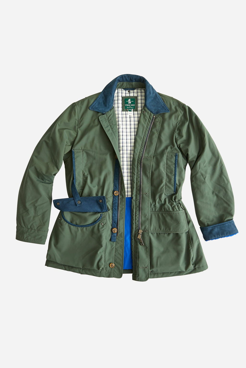 Coat in Green Nylon Performance