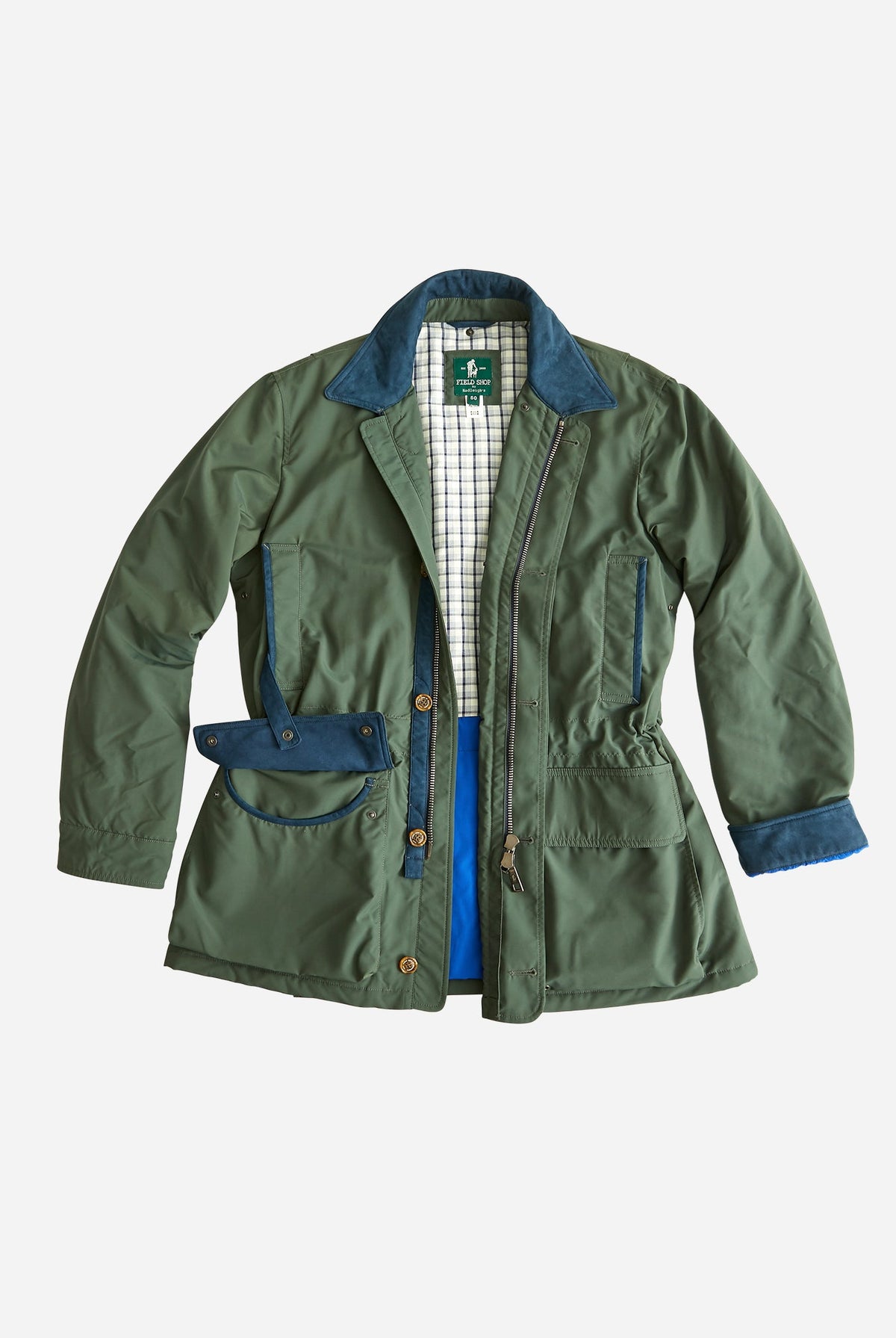 Coat in Green Nylon Performance