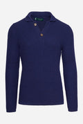 ‌Wool Knit Collared Slim Sweater‌