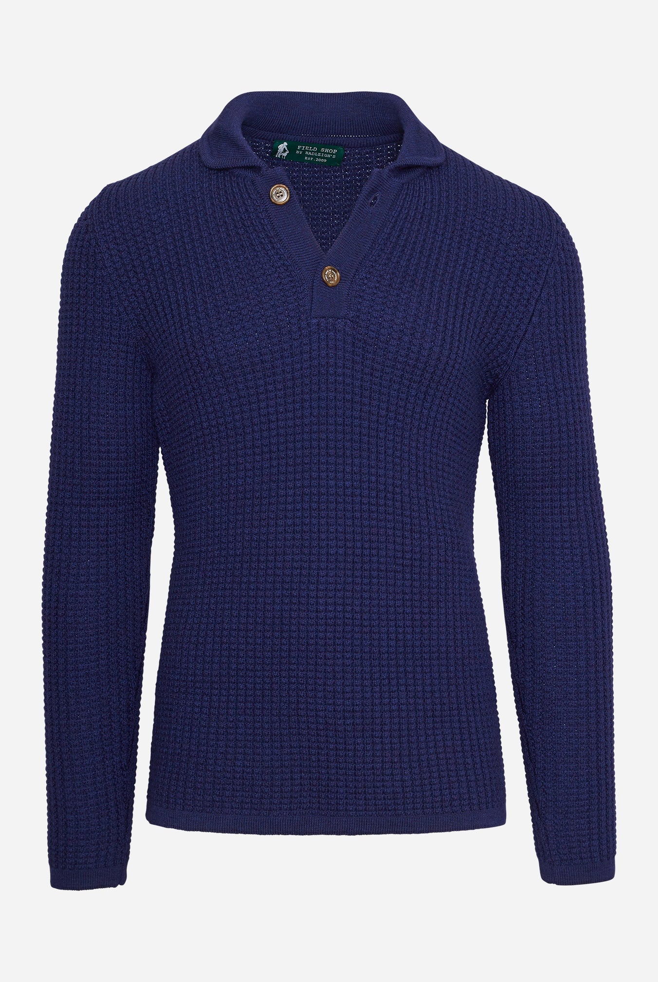 ‌Wool Knit Collared Slim Sweater‌