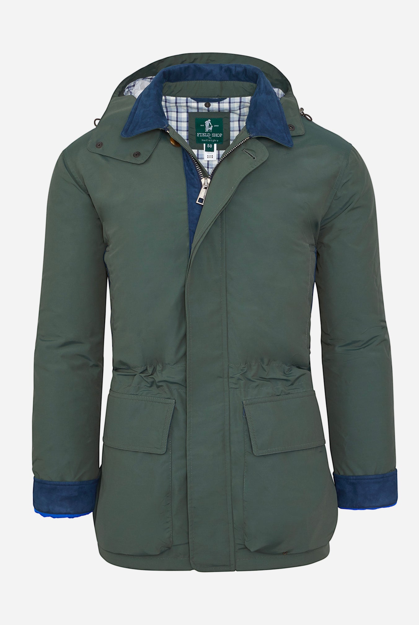 Coat in Green Nylon Performance