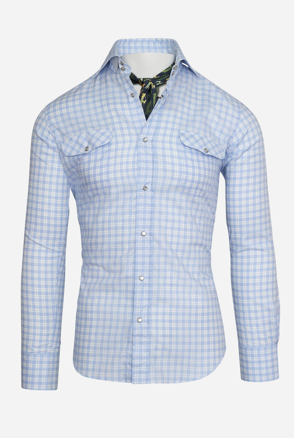 Shirt in Baby Blue Plaid