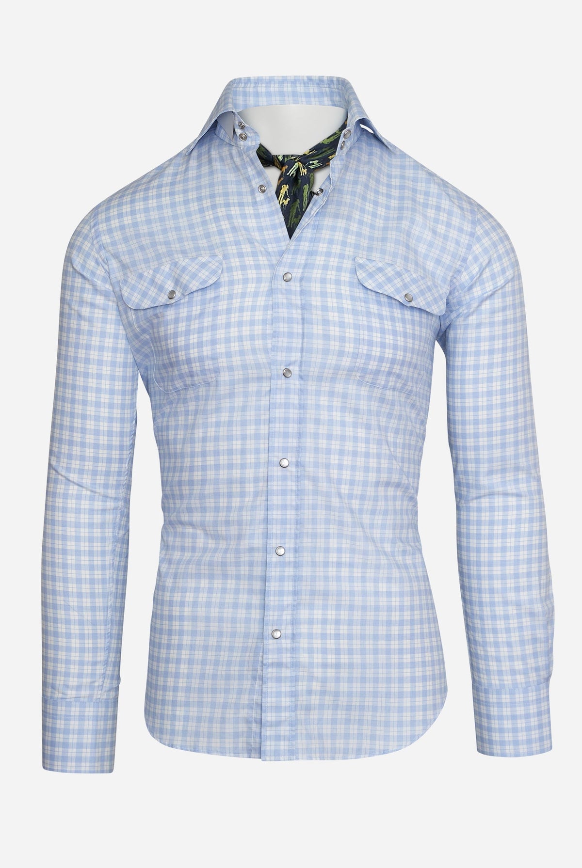 Shirt in Baby Blue Plaid