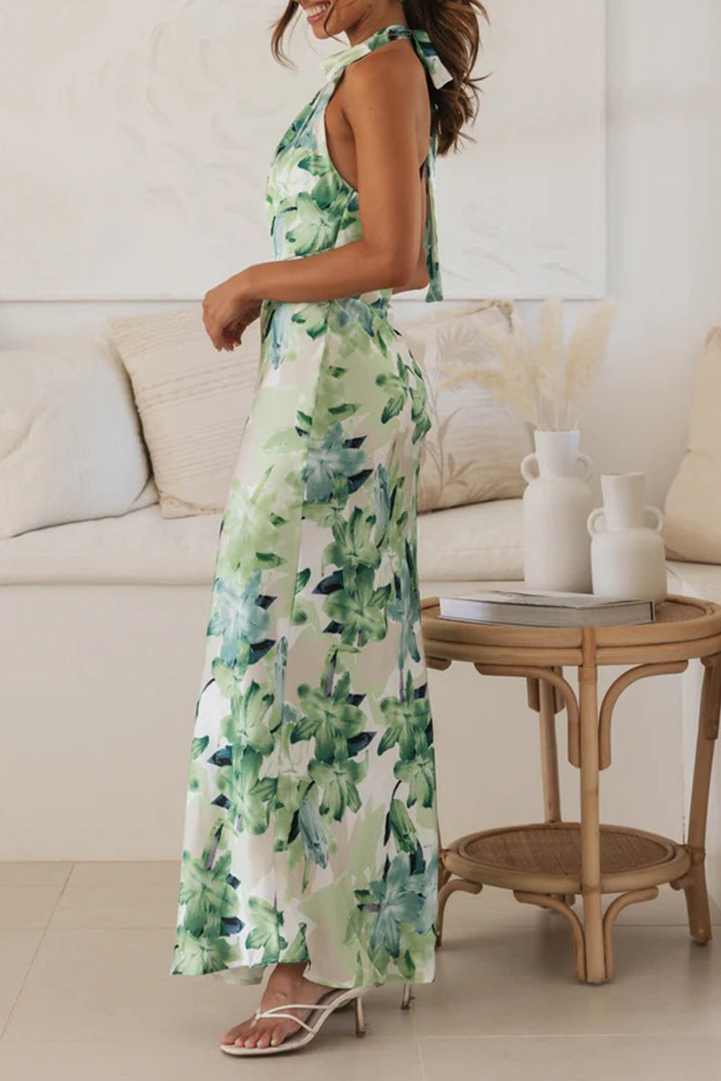 Backless Halter Dress