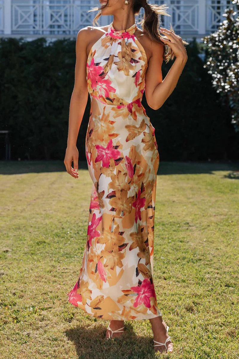Backless Halter Dress