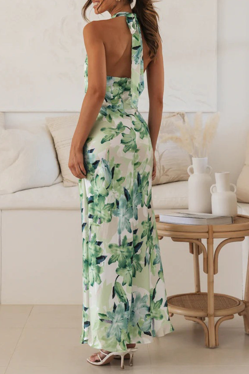 Backless Halter Dress
