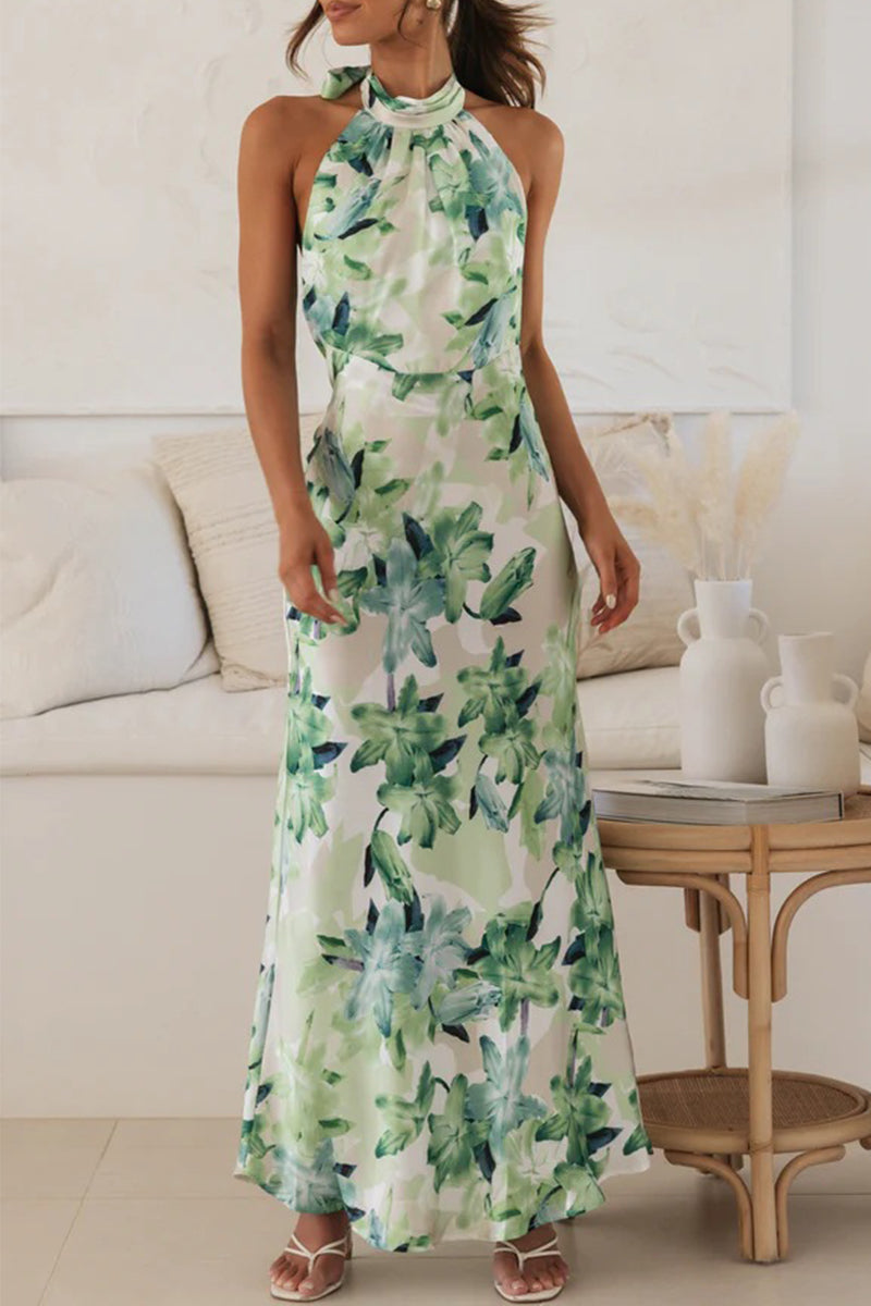 Backless Halter Dress