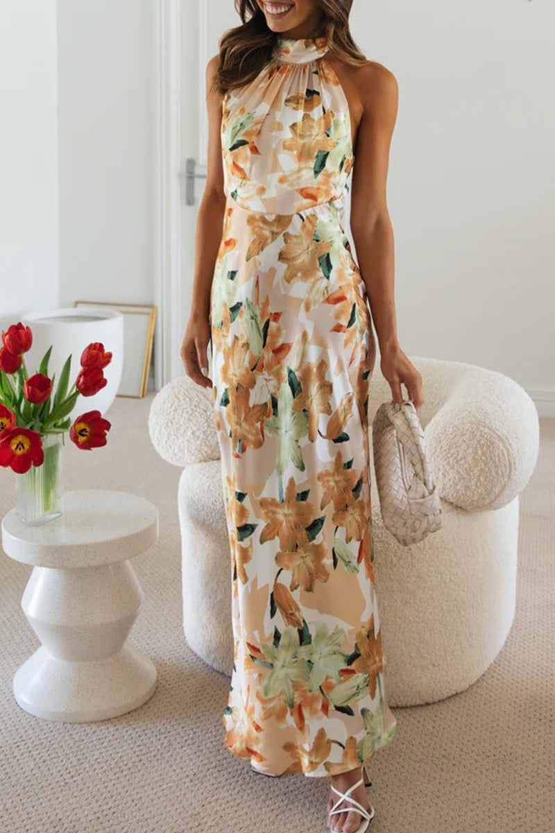 Backless Halter Dress