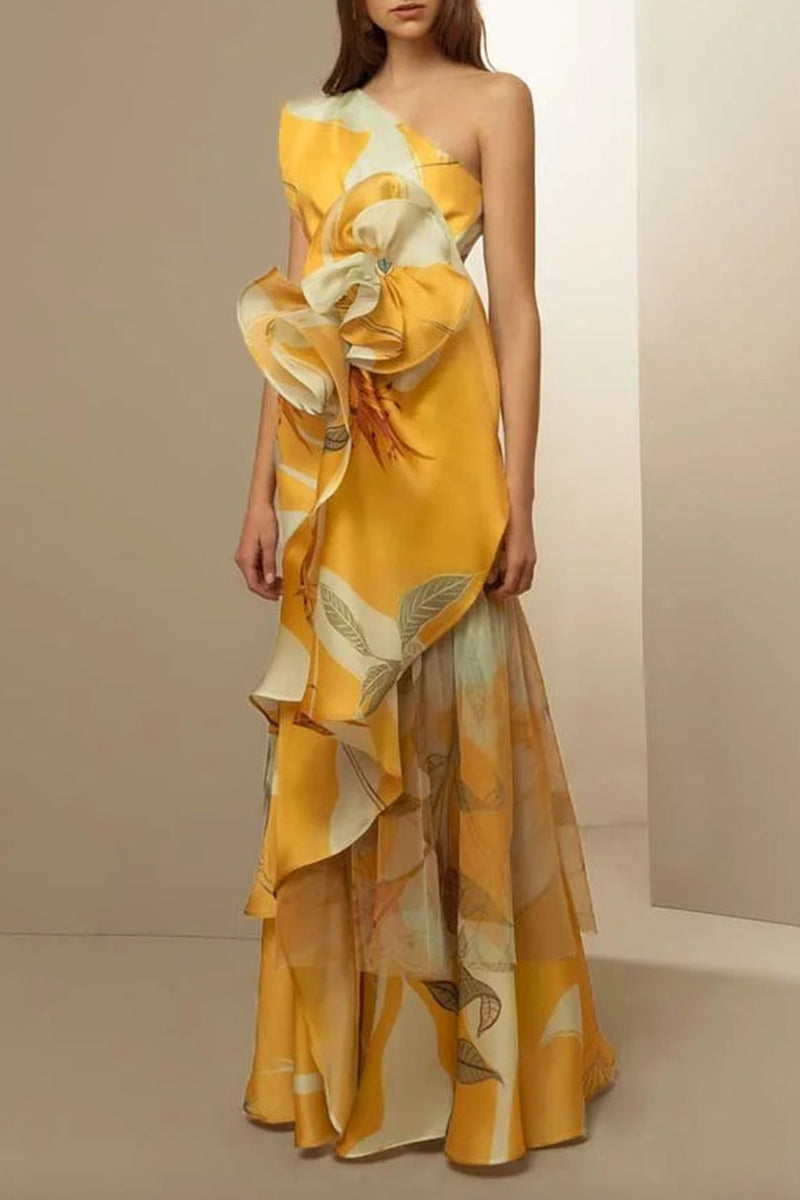 Flounce Elegant Long Dress