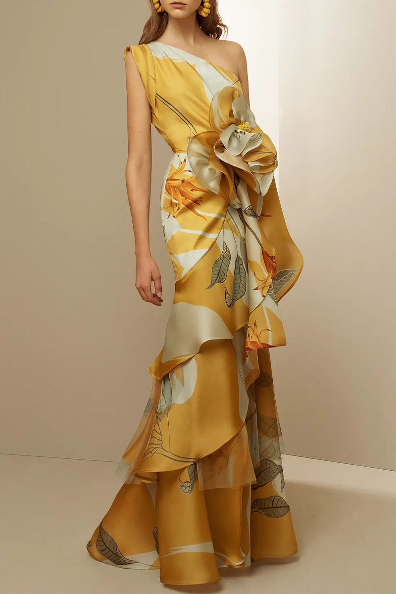Flounce Elegant Long Dress