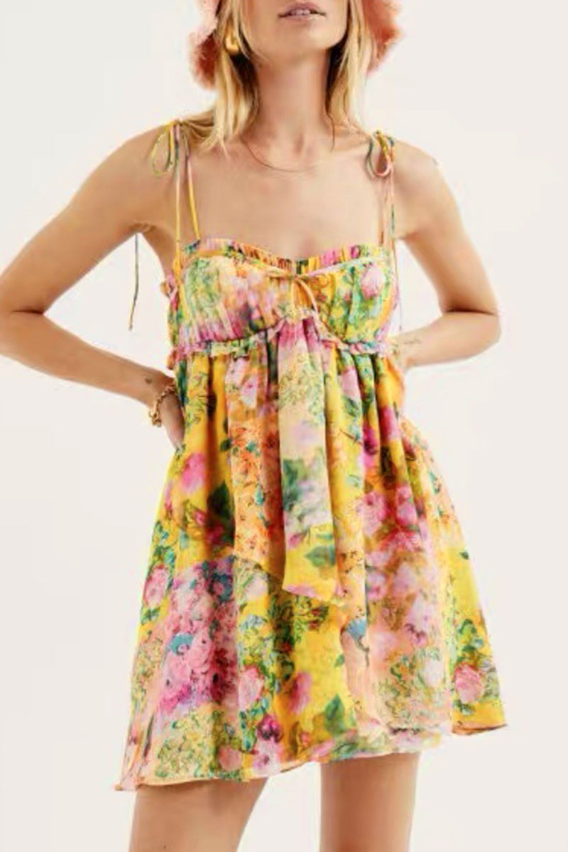 U-Neck Patchwork Dress