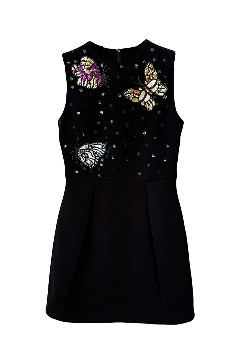 Sparkle Black Butterfly Party Mini Dress
