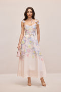 Diamanted Belted Waterfall Maxi