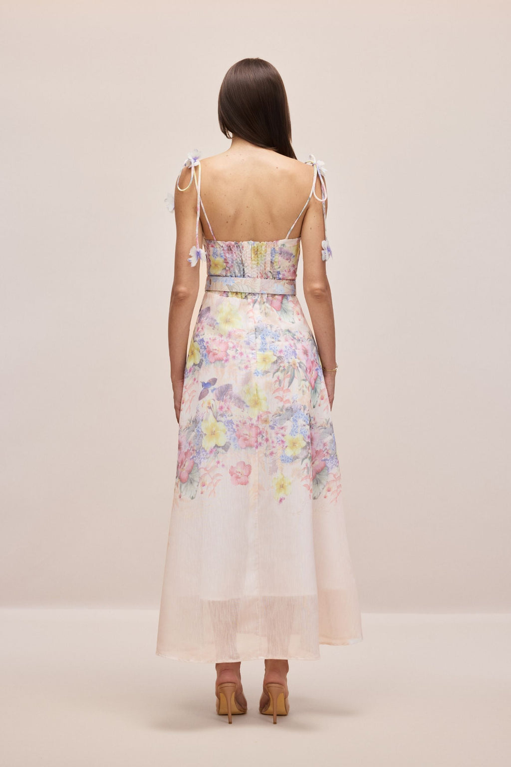 Diamanted Belted Waterfall Maxi