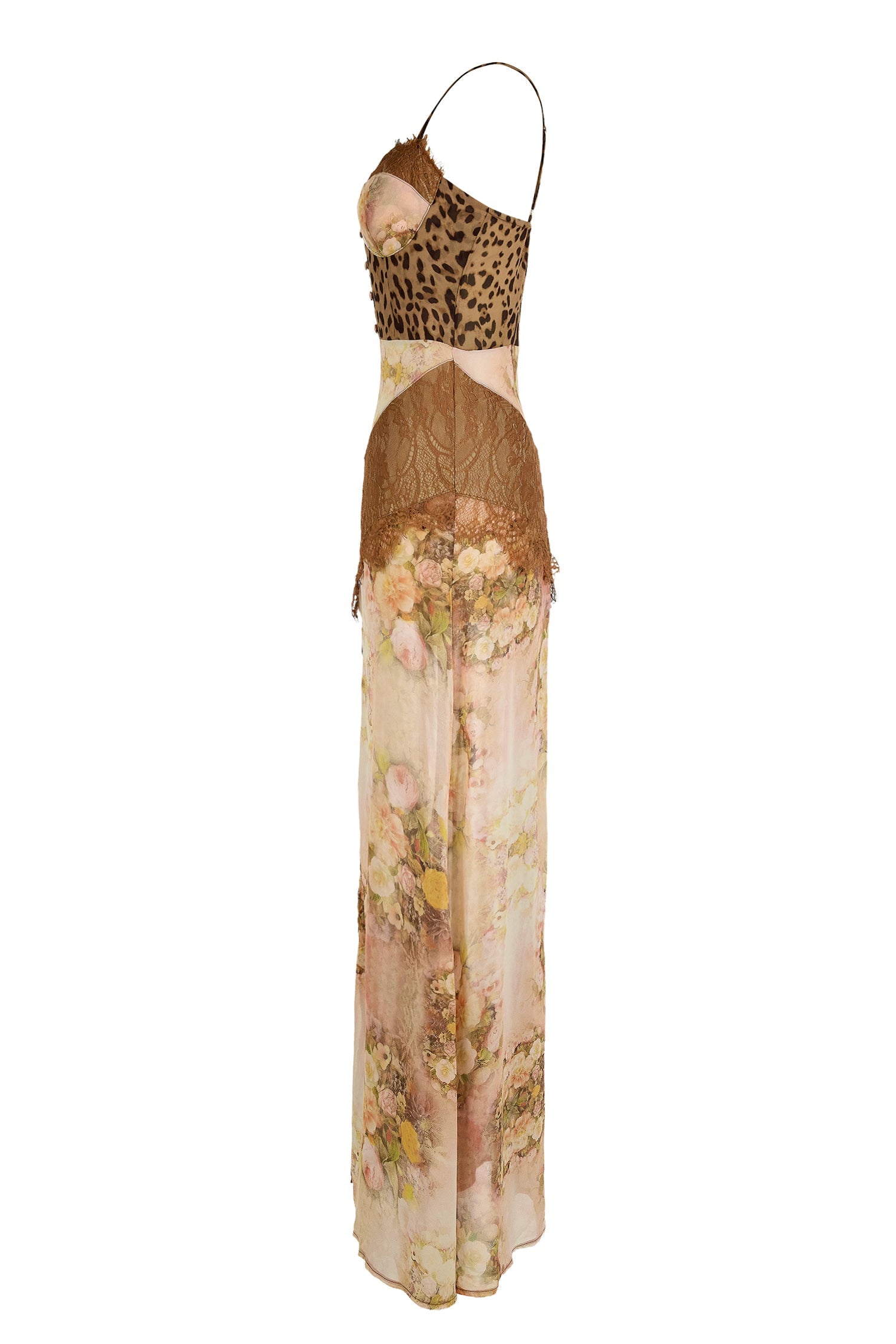 Leopard Splice Chiffon Maxi