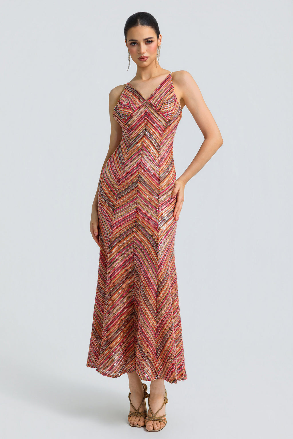 Sleeveless Split Party Midi