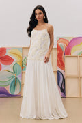 Spaghetti Floral Pleat Maxi