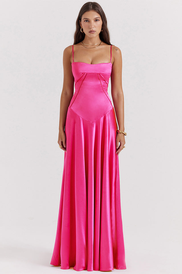 Satin Corset-Lace Maxi