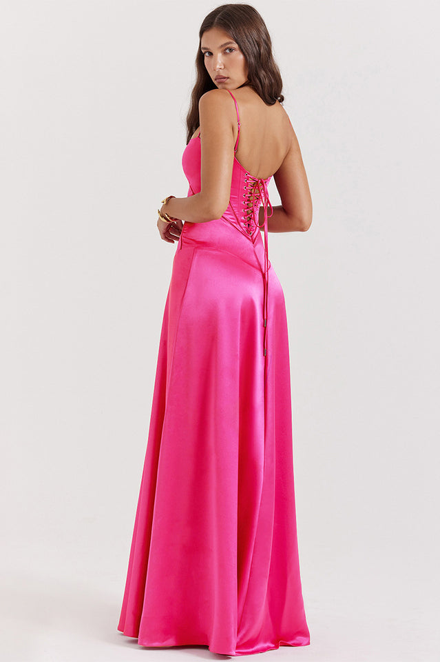 Satin Corset-Lace Maxi