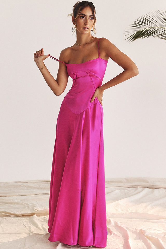 Satin Corset-Lace Maxi