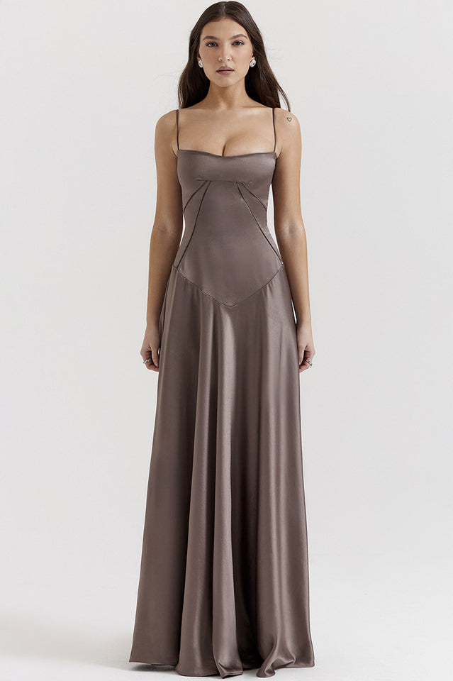 Satin Corset-Lace Maxi