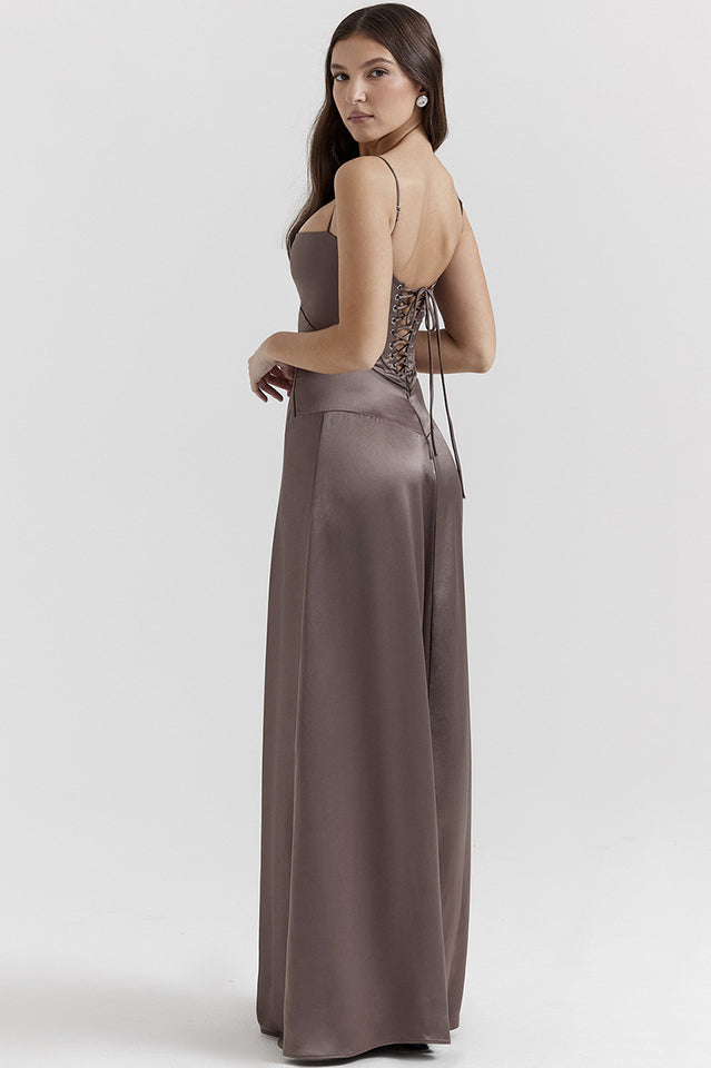 Satin Corset-Lace Maxi