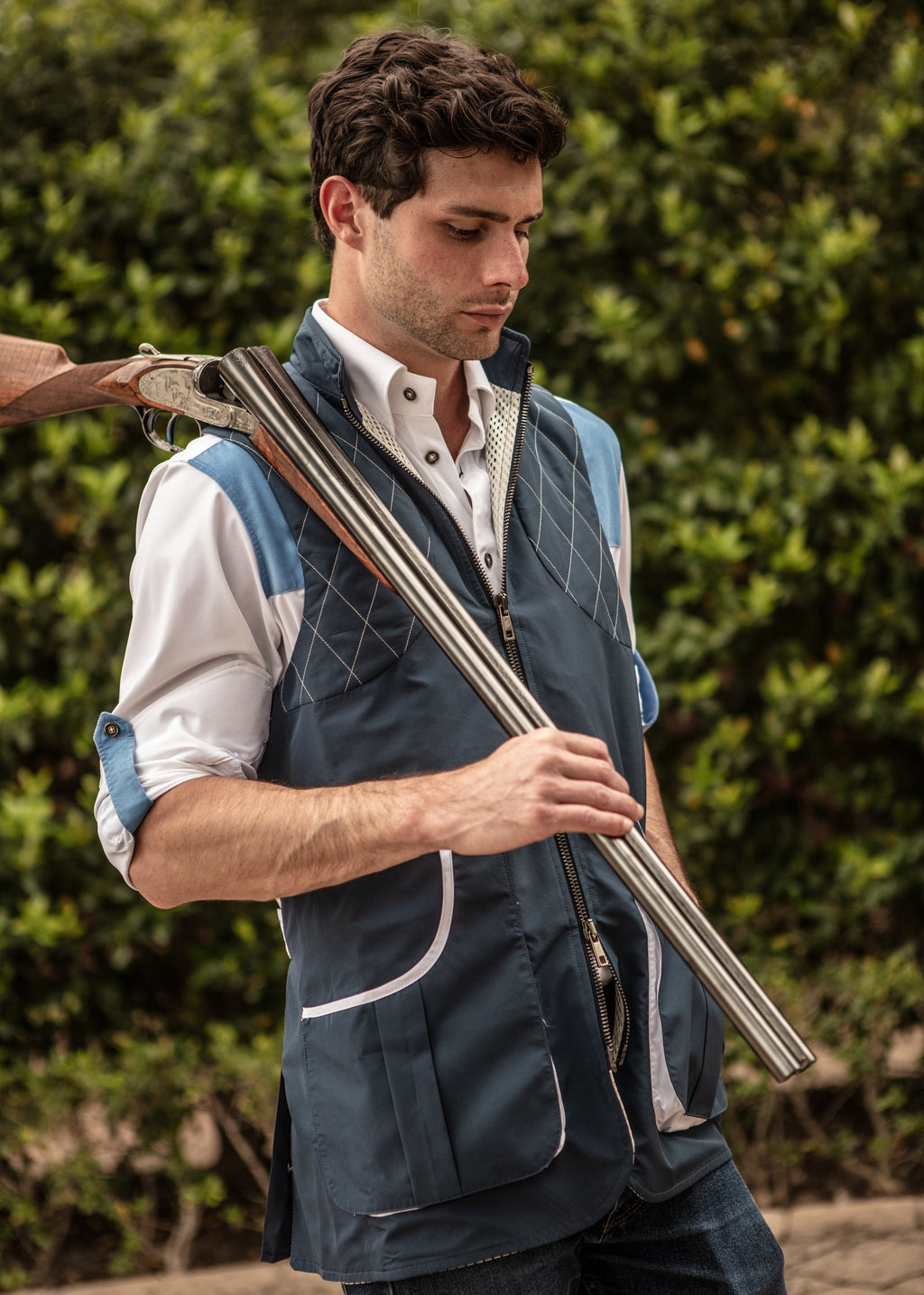 ‌Navy Quilted Technical Field Vest