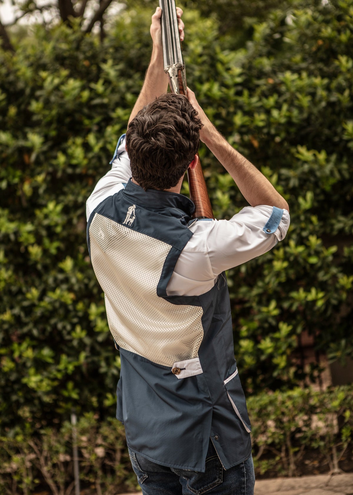 ‌Navy Quilted Technical Field Vest