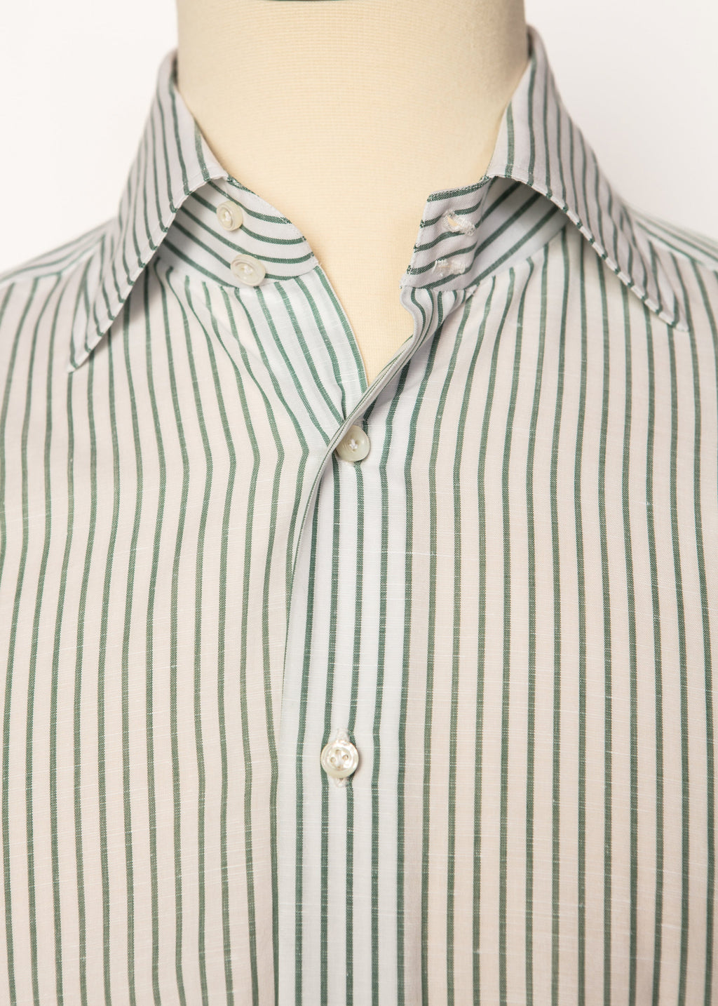 Classic Shirt in White Sage Stripes