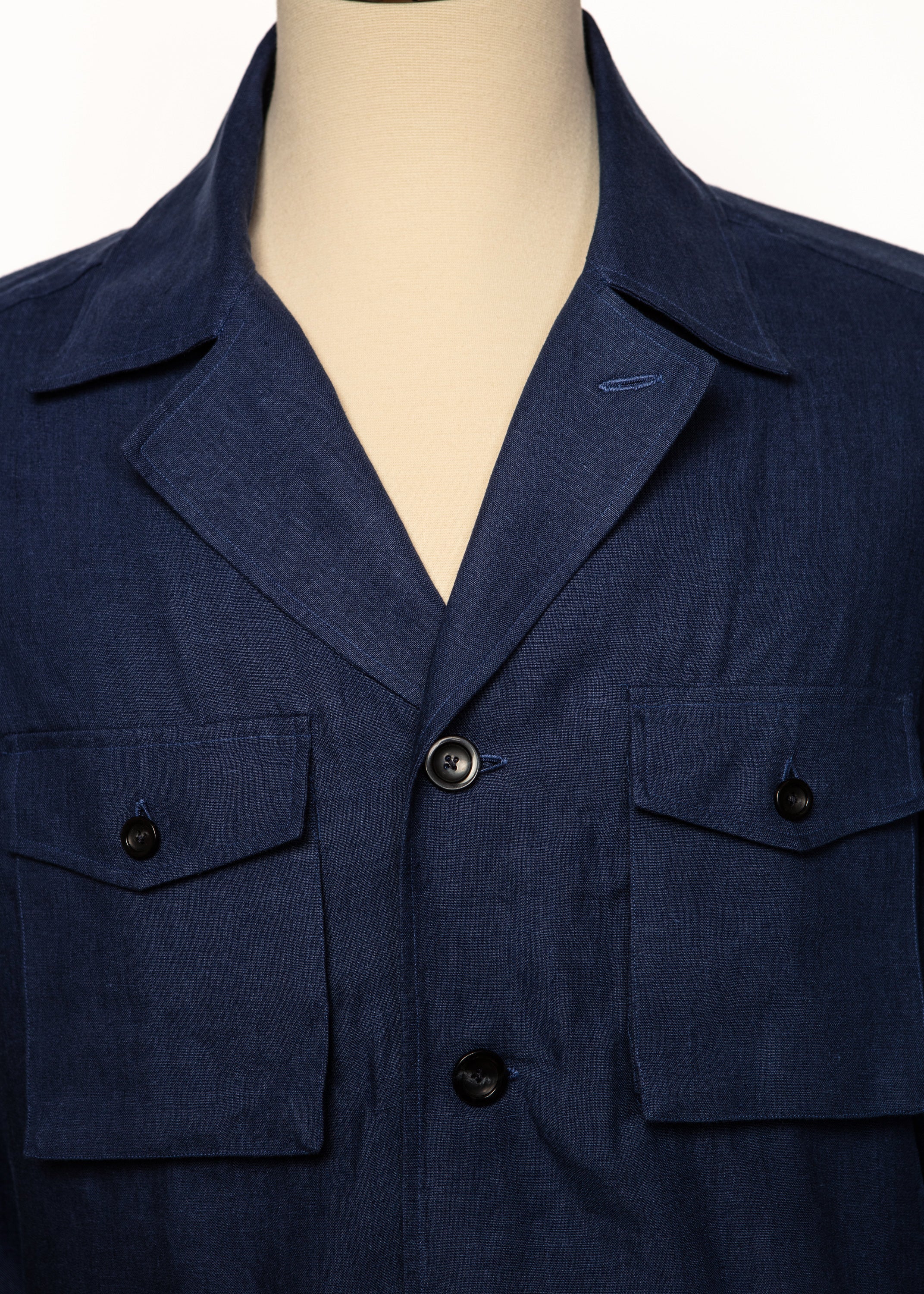 Unlined over shirt in safari style