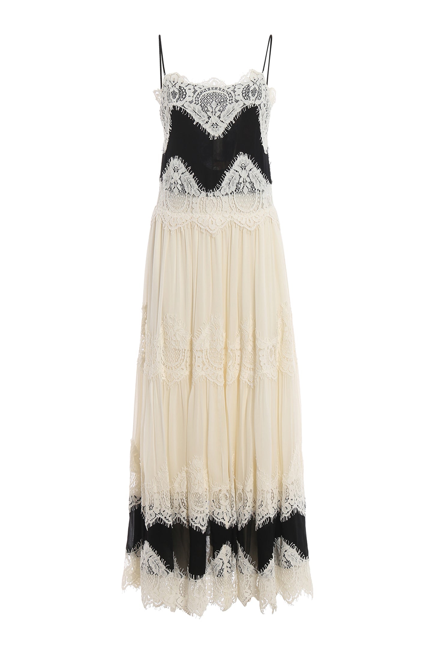 Lace Embroidered A-Line Maxi