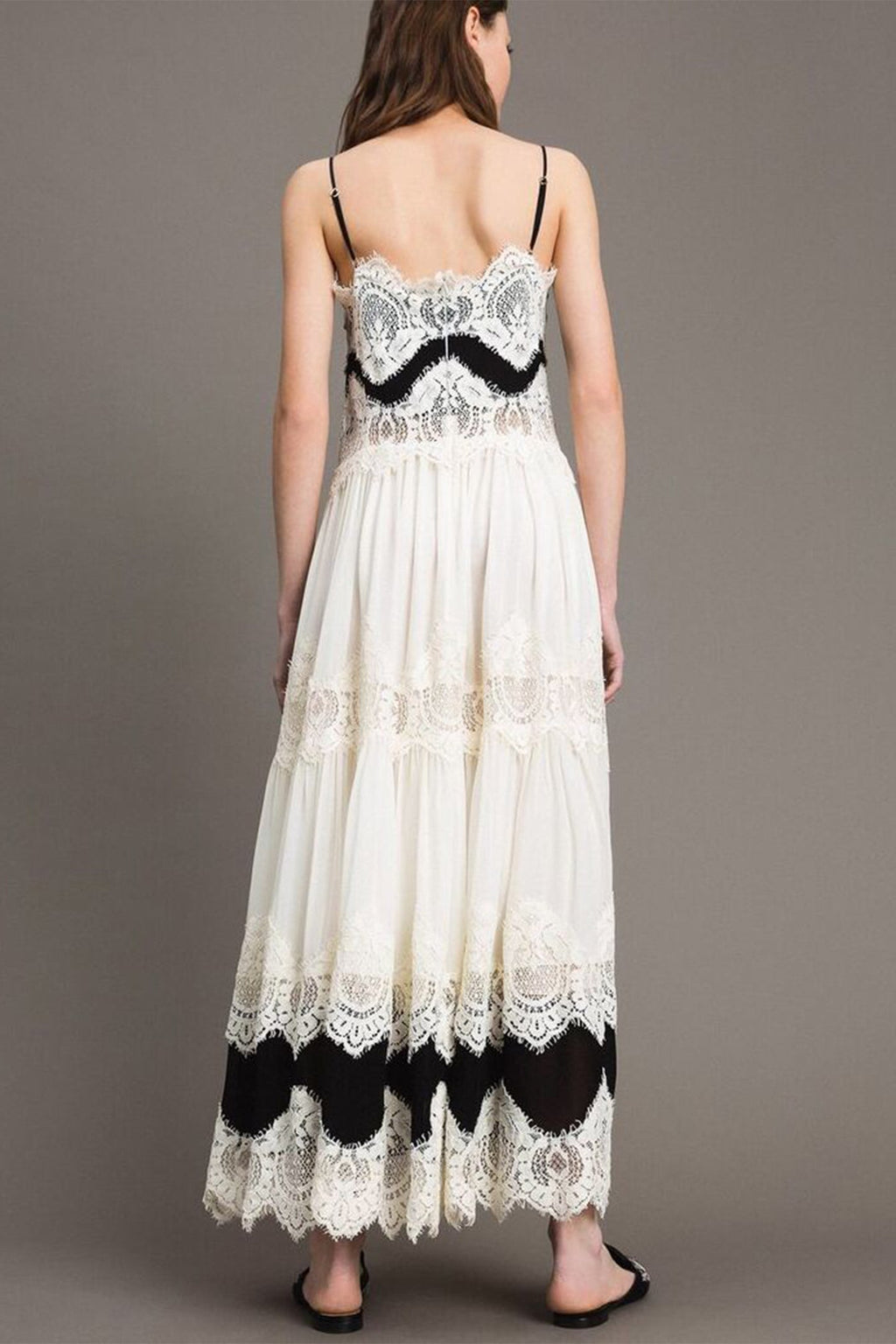 Lace Embroidered A-Line Maxi