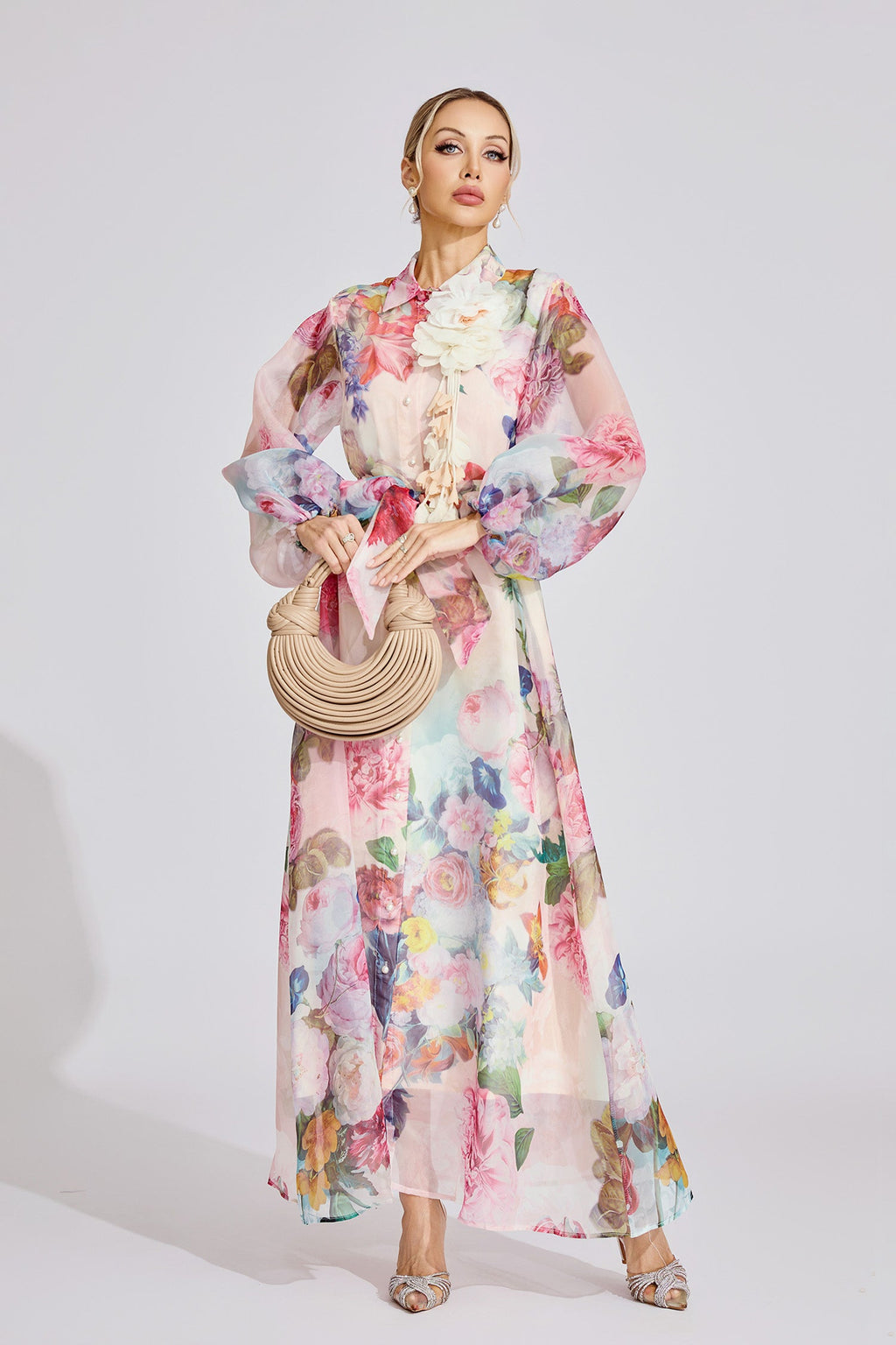 Lantern Sleeve Vintage Maxi