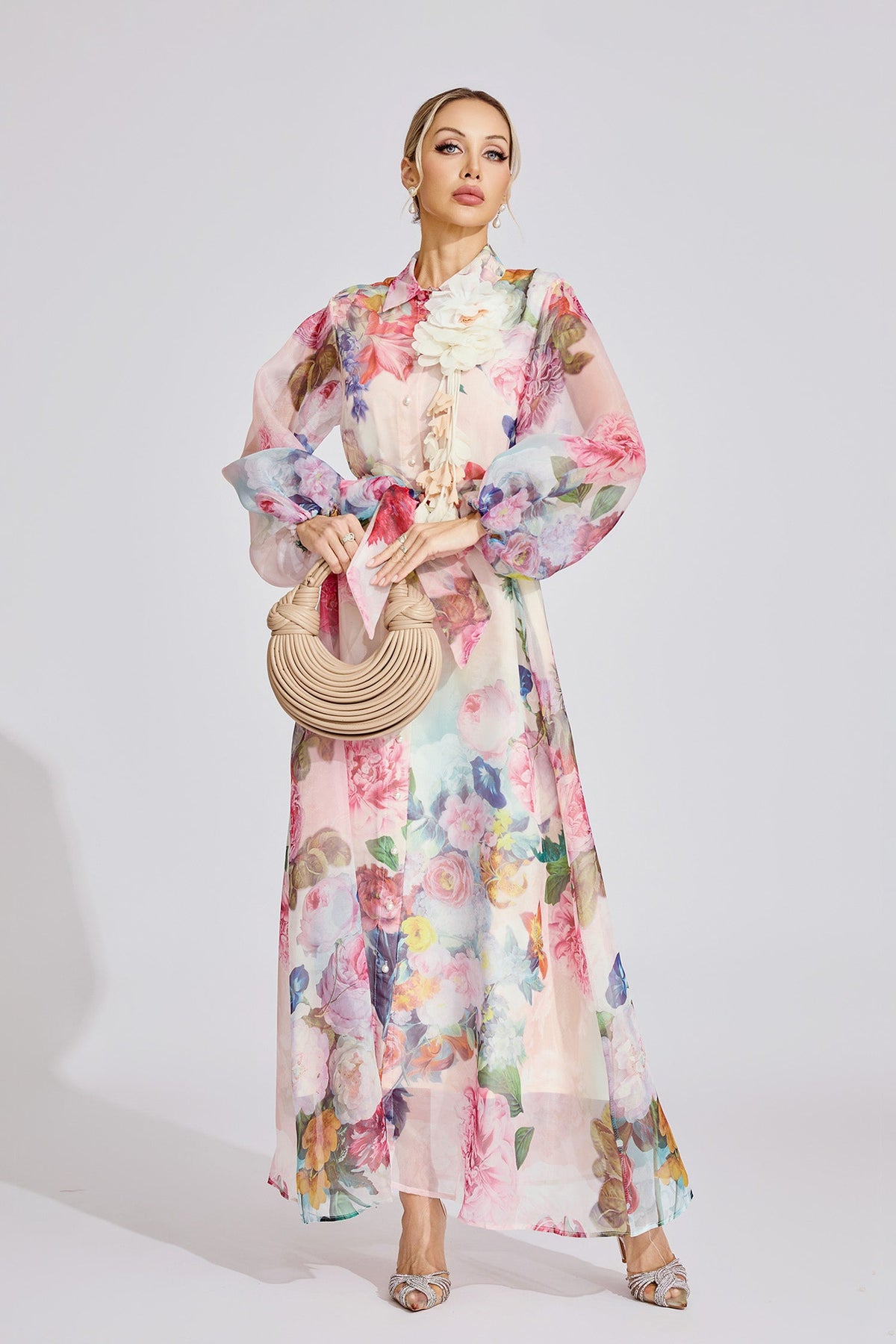 Lantern Sleeve Vintage Maxi