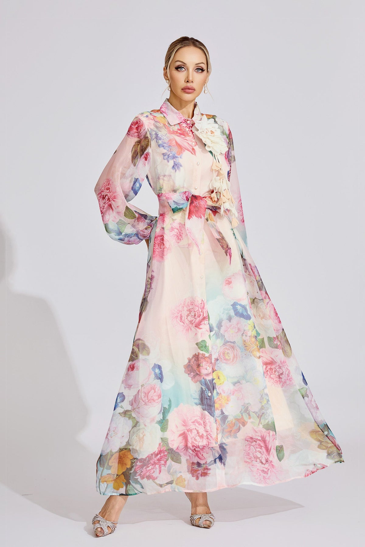 Lantern Sleeve Vintage Maxi