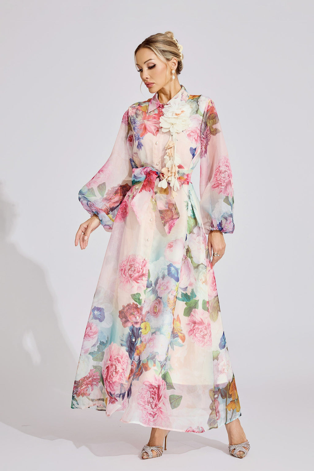 Lantern Sleeve Vintage Maxi