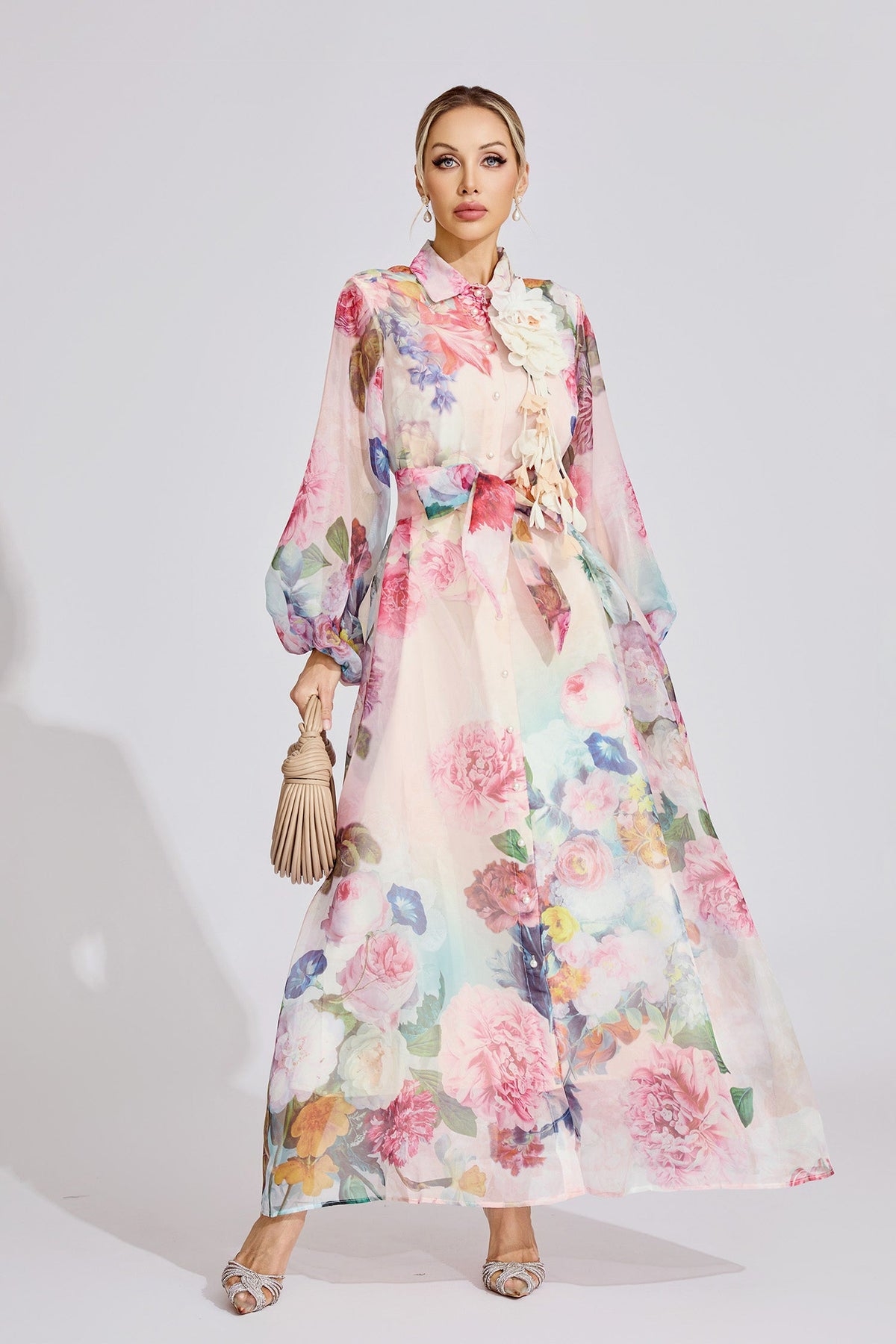 Lantern Sleeve Vintage Maxi