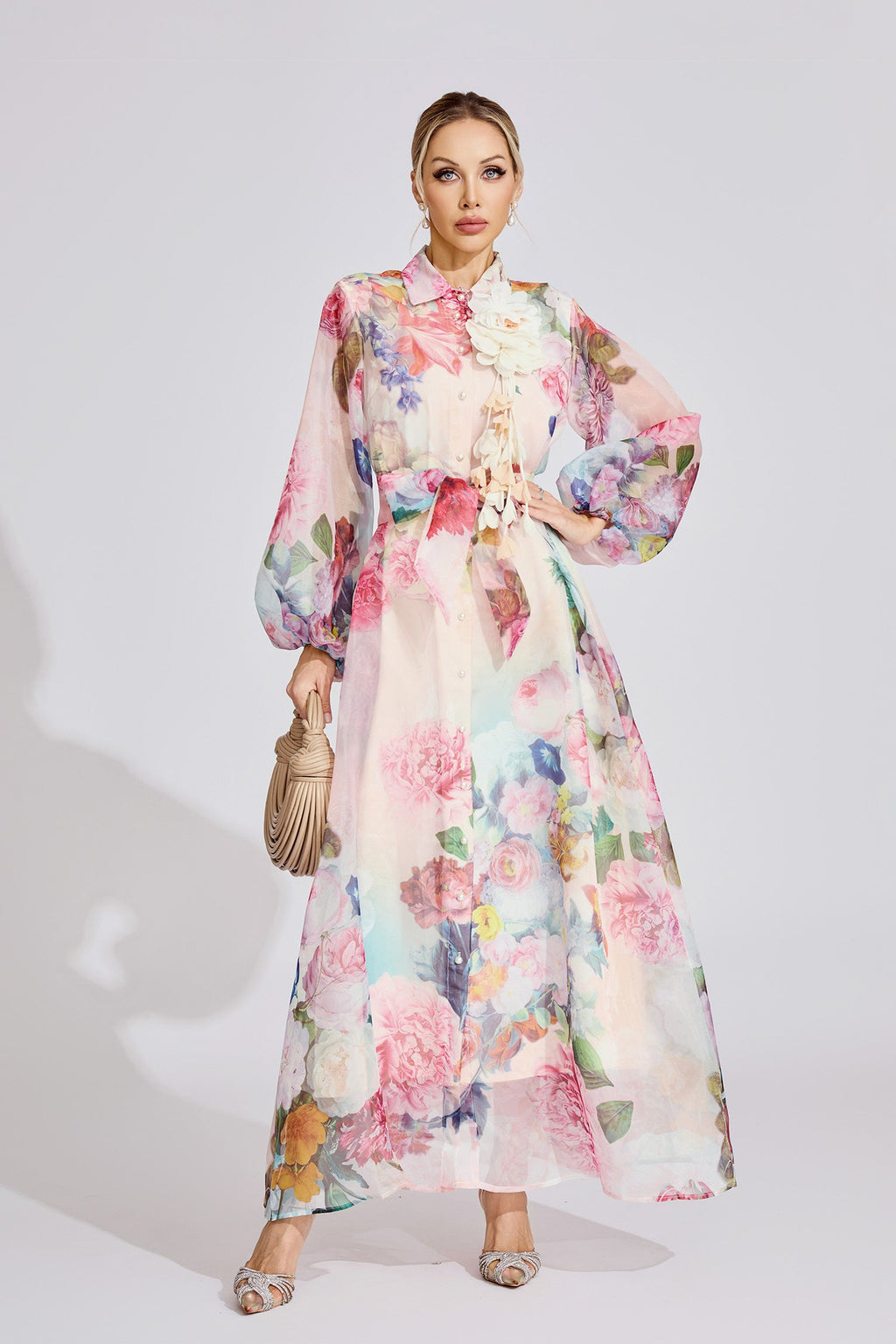Lantern Sleeve Vintage Maxi