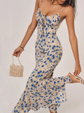 Rayon Collarless Sleeveless Dress