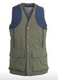 Quilted Vest in Green Technical Fabric