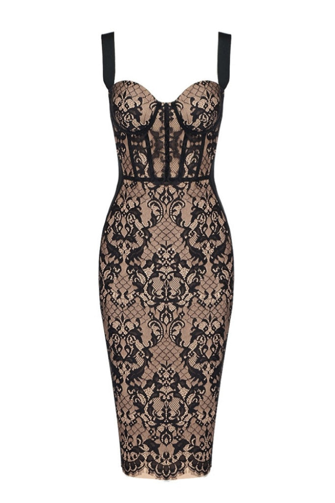 Corset Sweetheart Lace Midi