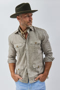 Work Shirt in Light Brown Linen