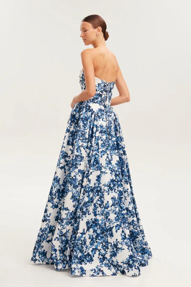 Picnic Blue Print Dress