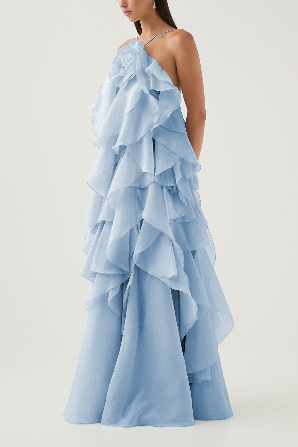 Frill Sleeveless Maxi Dress