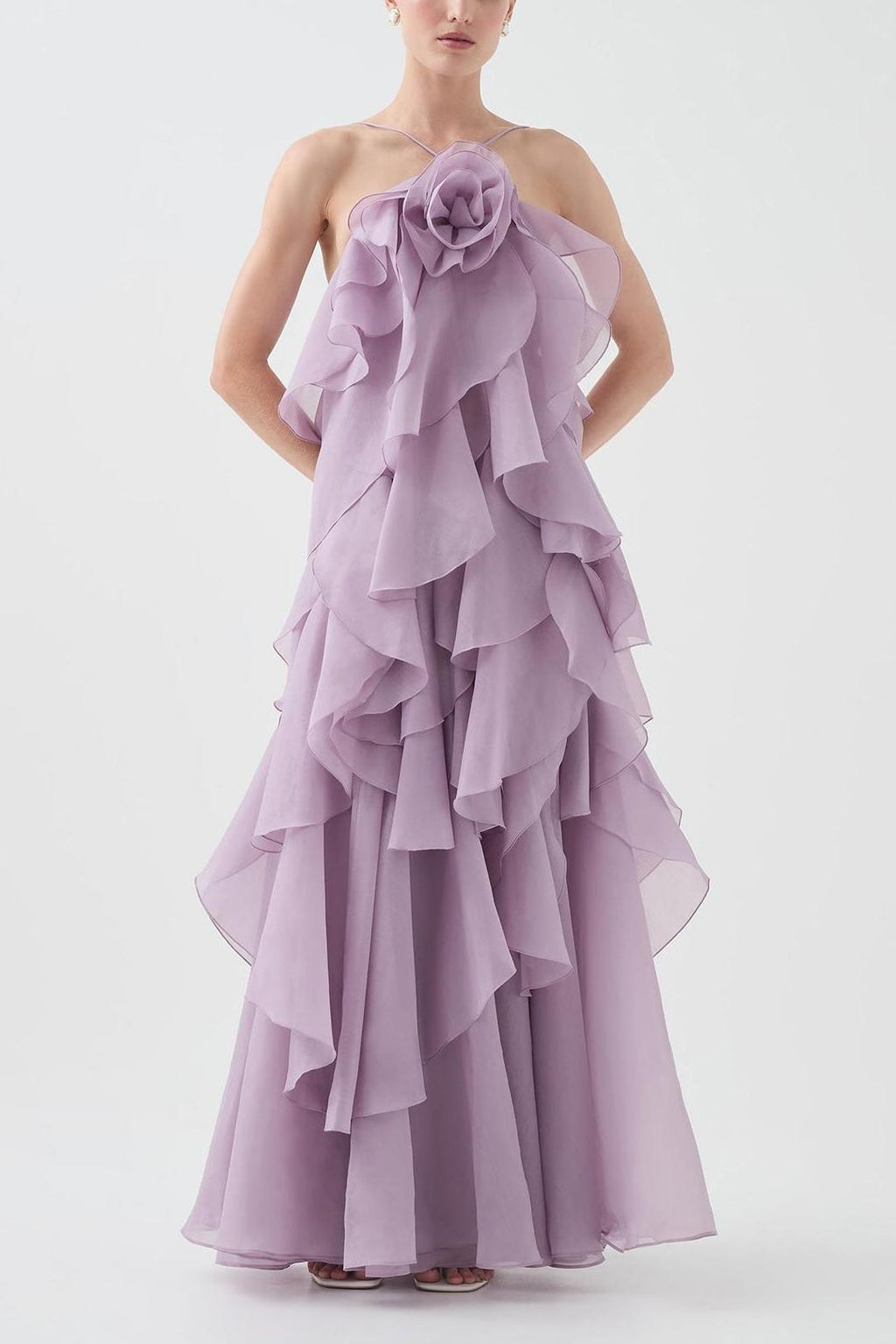 Frill Sleeveless Maxi Dress