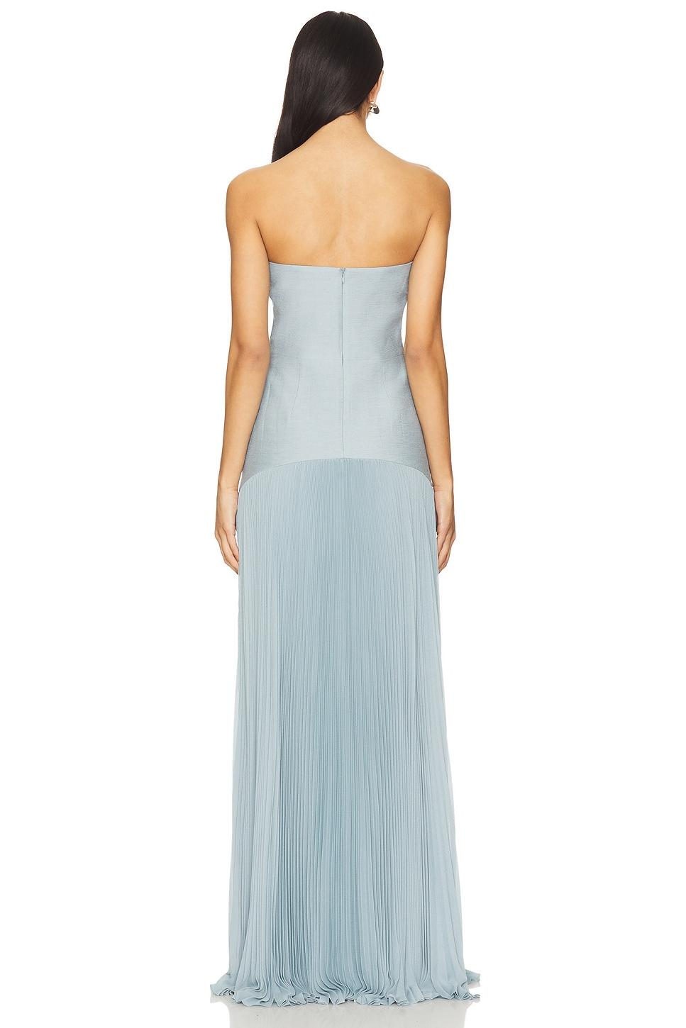 Blue Splice Off-Shoulder Maxi