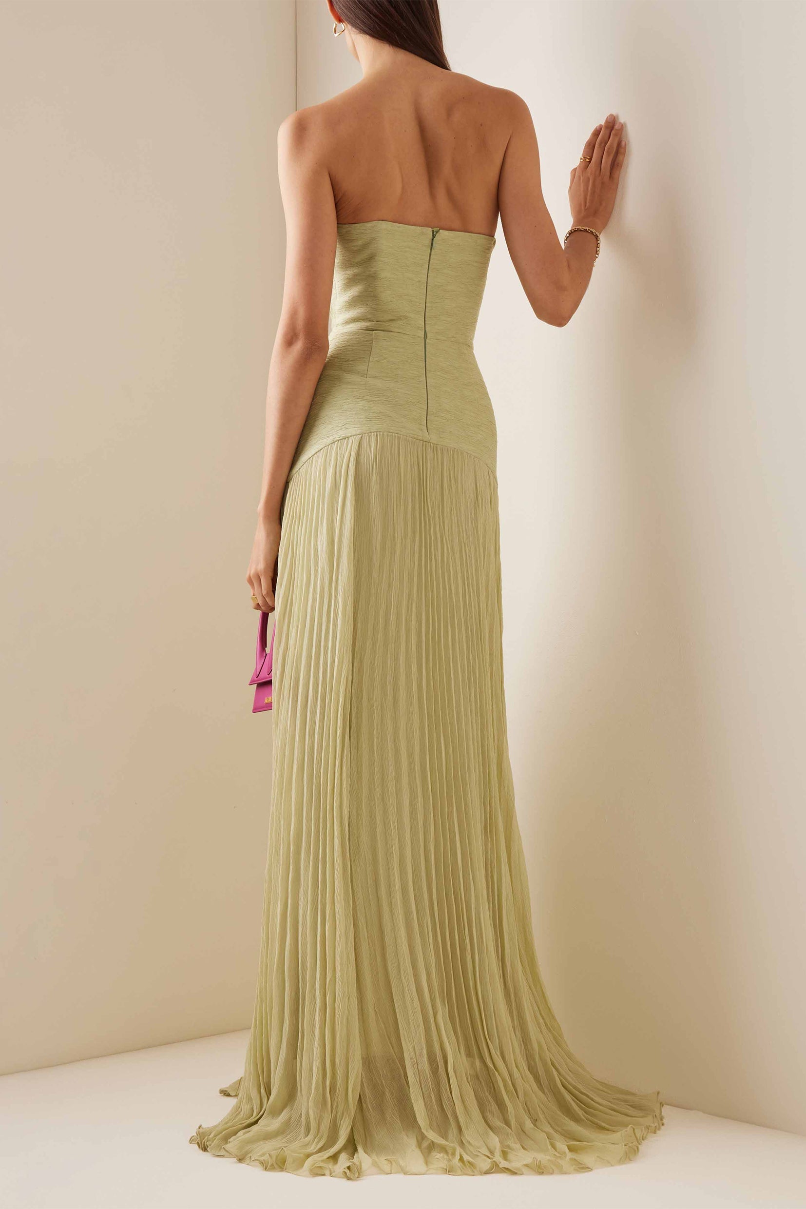 Blue Splice Off-Shoulder Maxi