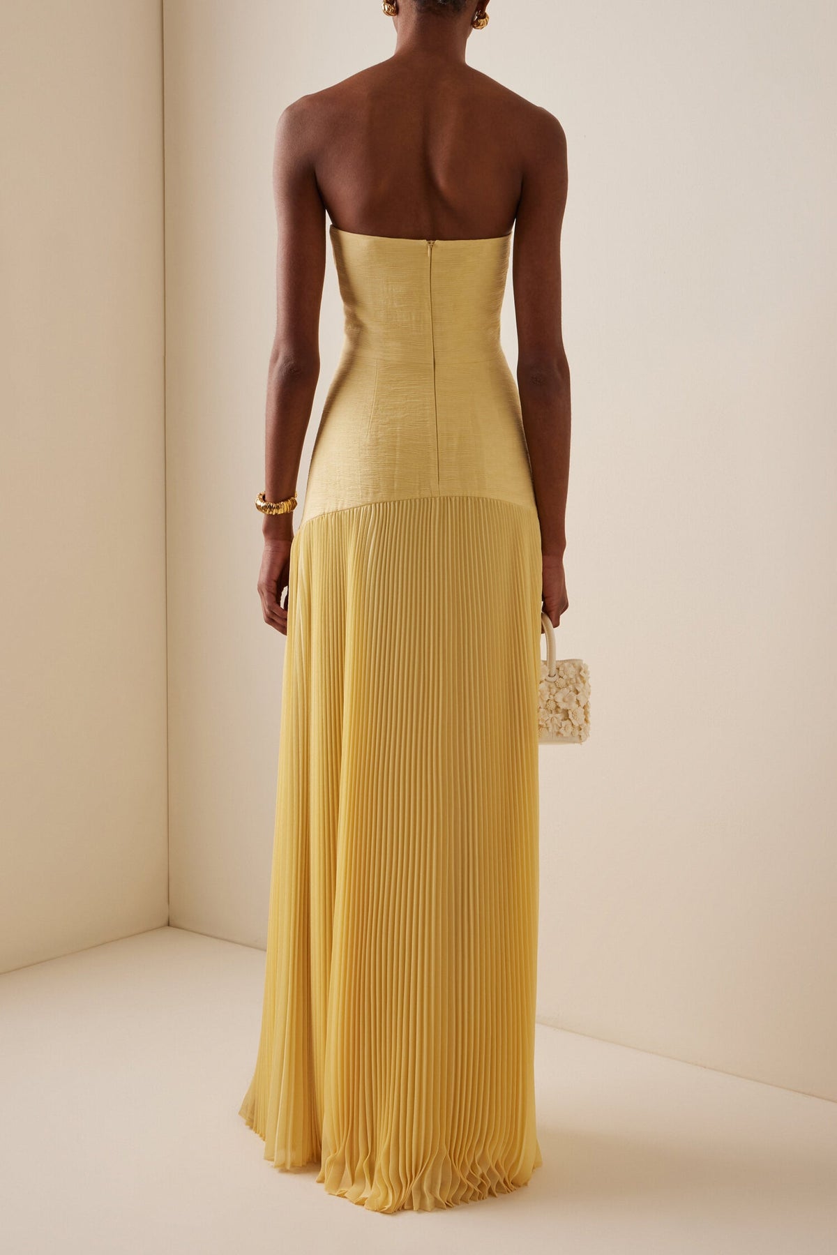 Green Splice Off-Shoulder Maxi