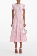 Rose Pink Lace Vacation Dress