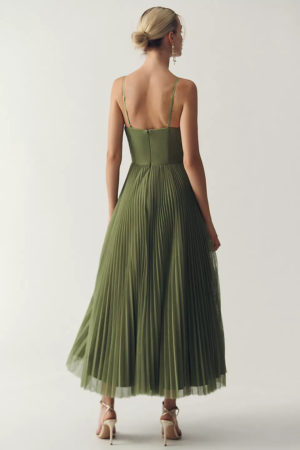 Lightweight Solid Green Midi